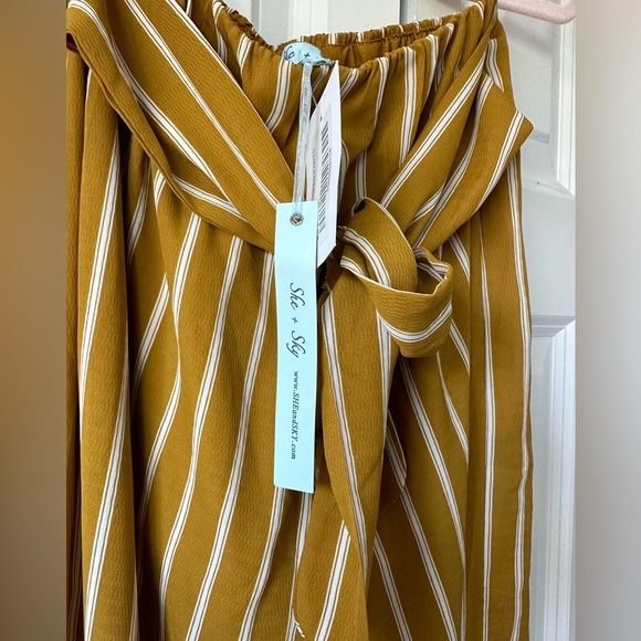 Yellow white striped pants - Picture 4 of 6